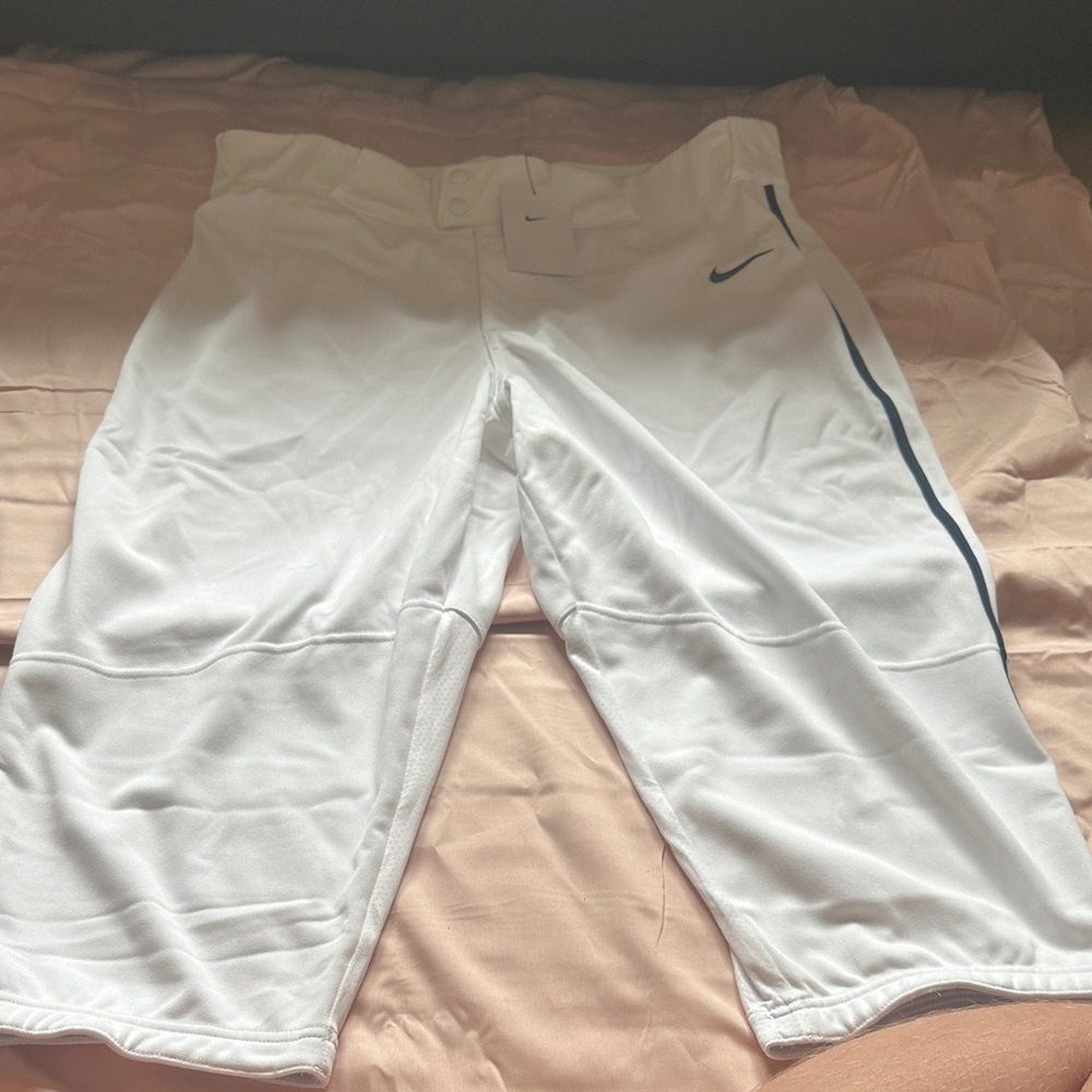 Nike men’s baseball pants White with Black Trim